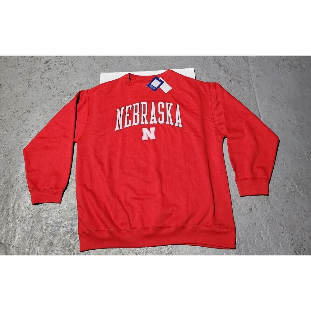 Authentic Champion Crewneck Sweatshirt Nebraska Red Cornhuskers Size 2XL Huskers